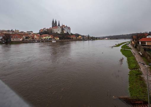 Wasserstand der Elbe am 23.12., 15 Uhr